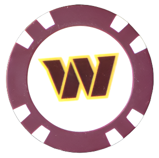 Officially Licensed Washington Commanders Poker Chip Ball Marker