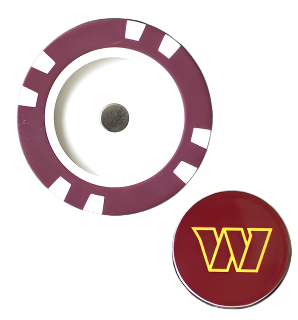 Officially Licensed Washington Commanders Poker Chip Ball Marker