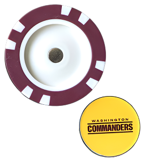 Officially Licensed Washington Commanders Poker Chip Ball Marker