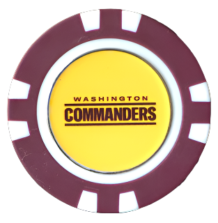 Officially Licensed Washington Commanders Poker Chip Ball Marker