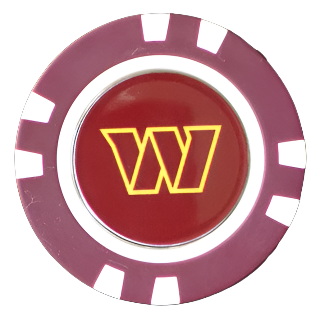 Officially Licensed Washington Commanders Poker Chip Ball Marker