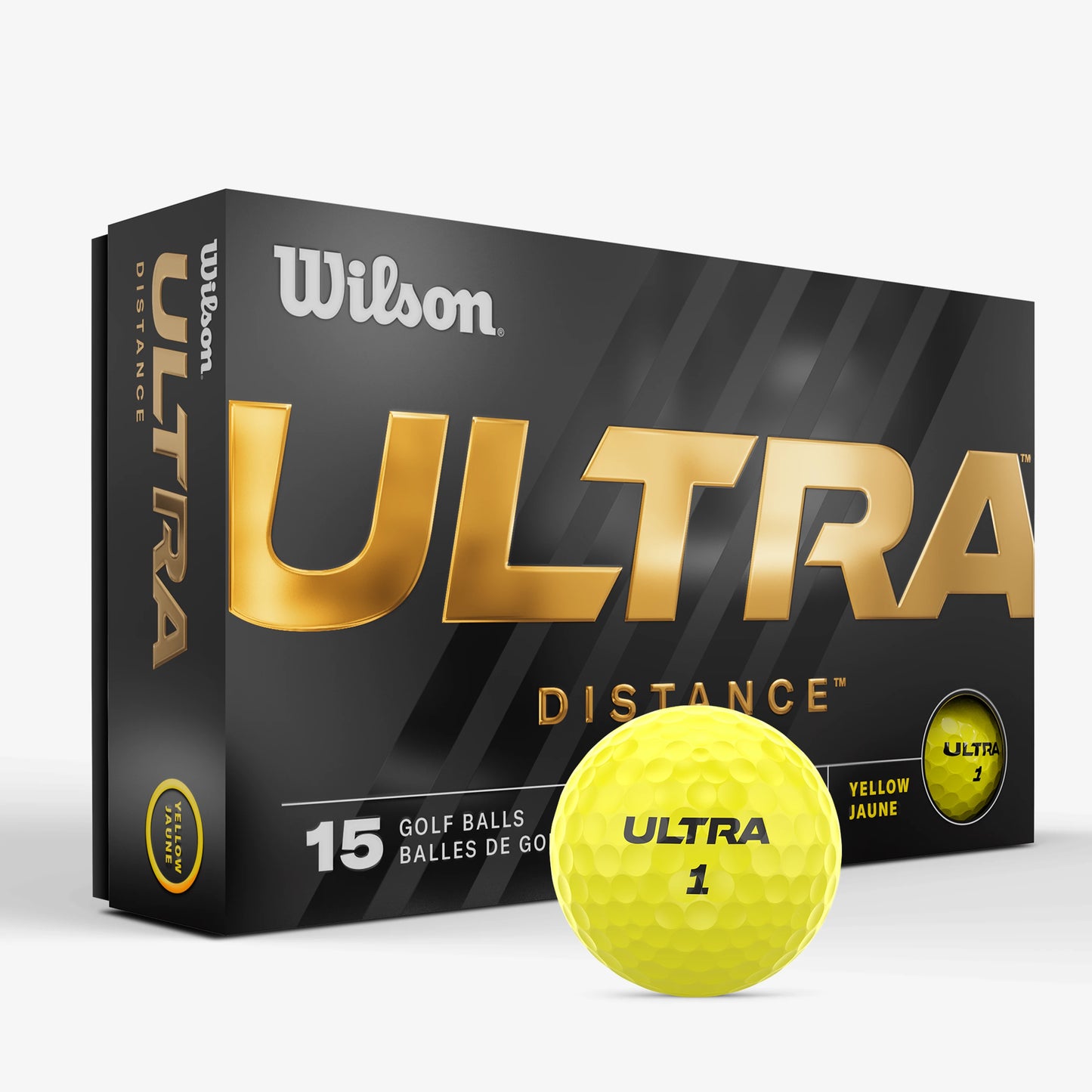 Wilson Ultra Distance Yellow Golf Balls – 15 Pack