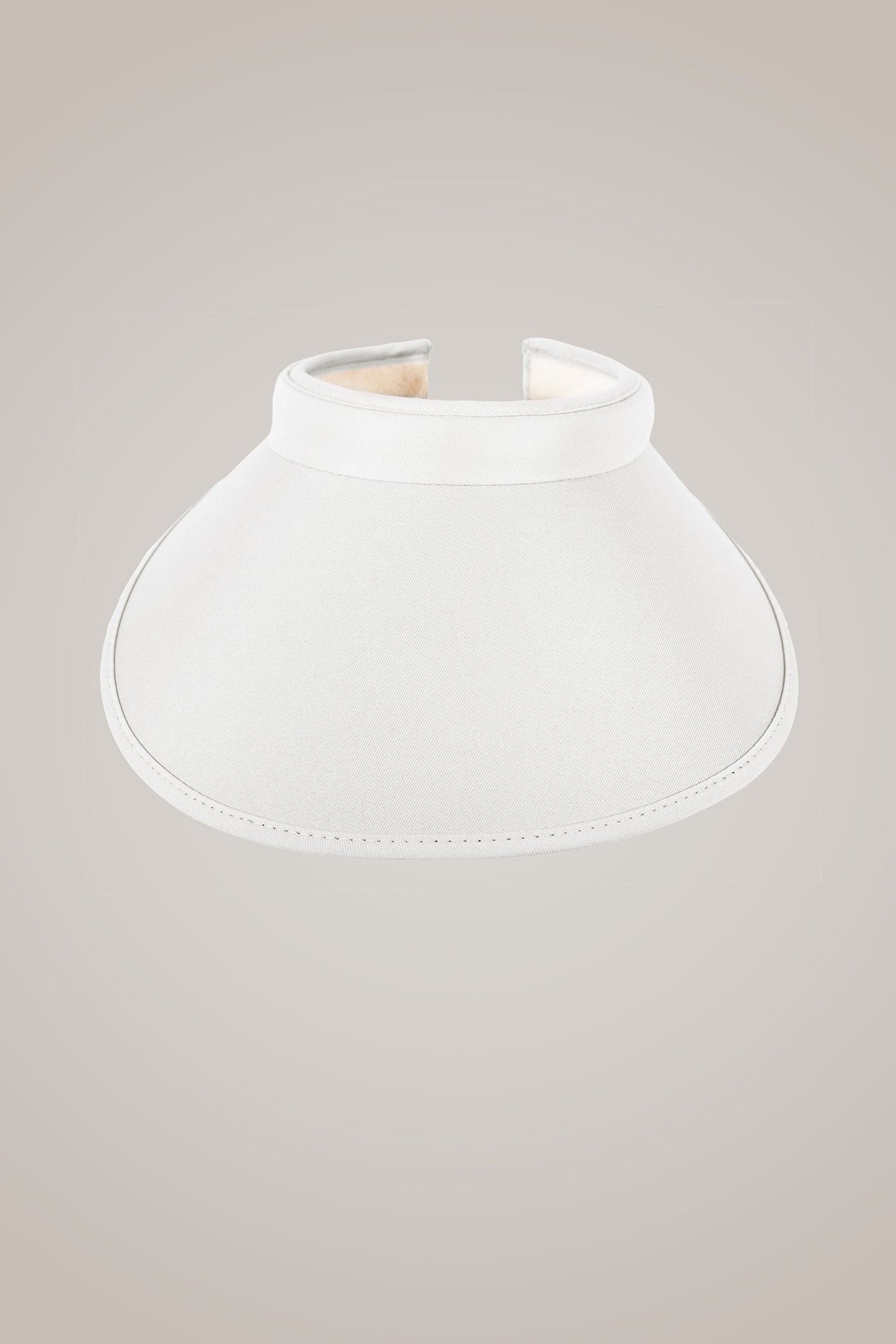 White Wide Brim Slide On Visor