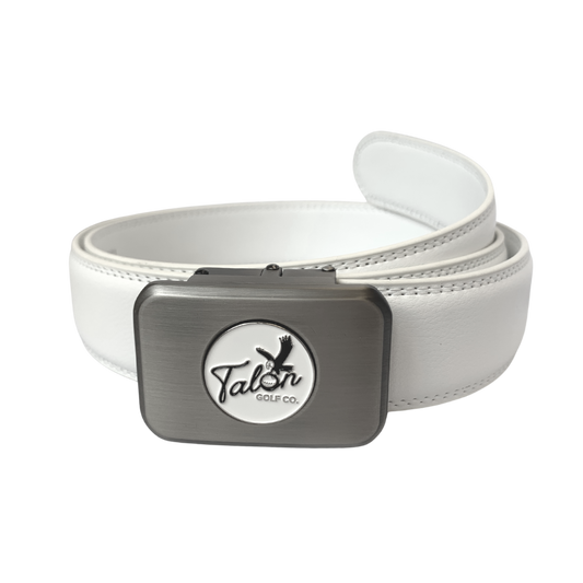 White Talon Ratchet Belt with Magnetic Ball Marker