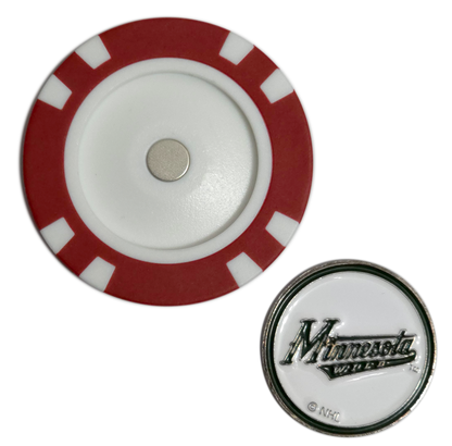 Officially Licensed Minnesota Wild Poker Chip Golf Ball Marker