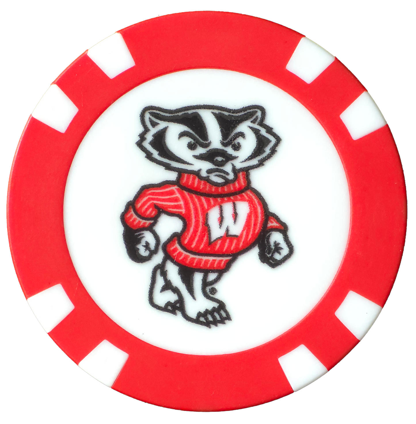 Officially Licensed Wisconsin Badgers Poker Chip Ball Marker