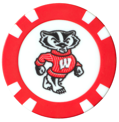 Officially Licensed Wisconsin Badgers Poker Chip Ball Marker