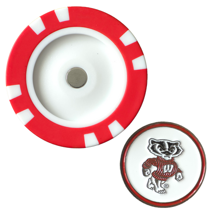 Officially Licensed Wisconsin Badgers Poker Chip Ball Marker