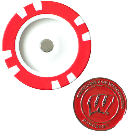 Officially Licensed Wisconsin Badgers Poker Chip Ball Marker