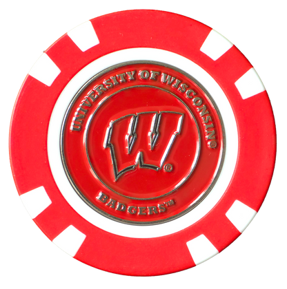 Officially Licensed Wisconsin Badgers Poker Chip Ball Marker