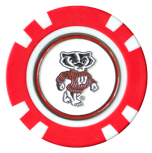 Officially Licensed Wisconsin Badgers Poker Chip Ball Marker