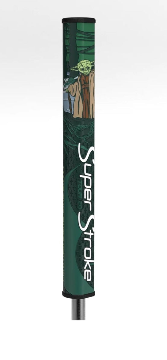 SuperStroke golf putter grip on a white background with yoda