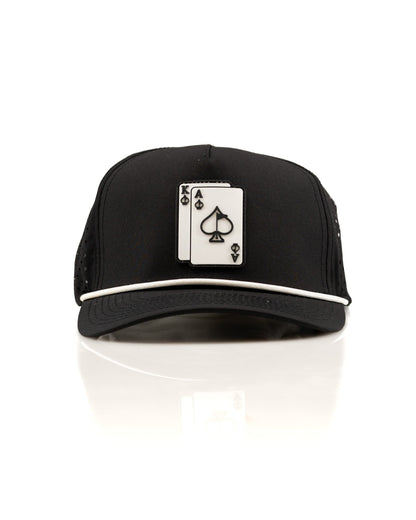 Ace/King Black - Perforated Rope Hat - Club Rehab