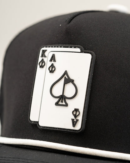 Ace/King Black - Perforated Rope Hat - Club Rehab
