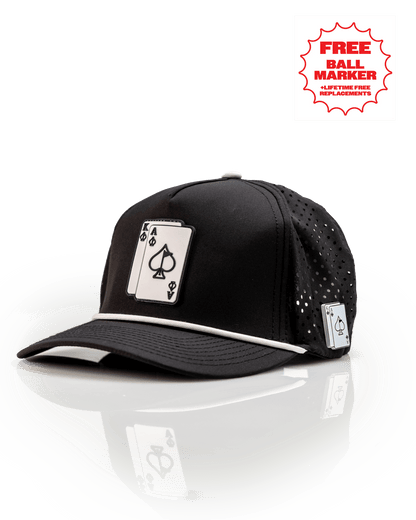 Ace/King Black - Perforated Rope Hat - Club Rehab