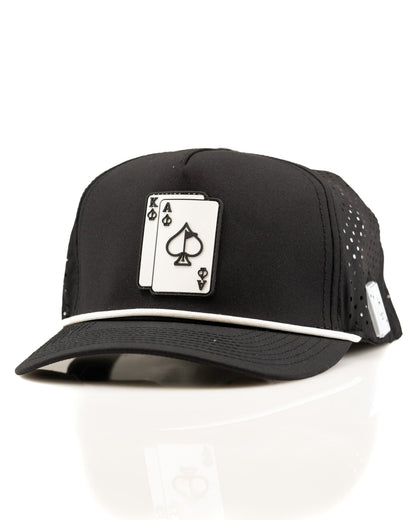 Ace/King Black - Perforated Rope Hat - Club Rehab