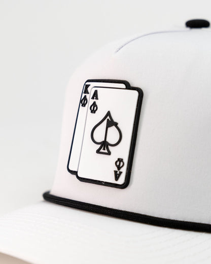 Ace/King White - Perforated Rope Hat - Club Rehab
