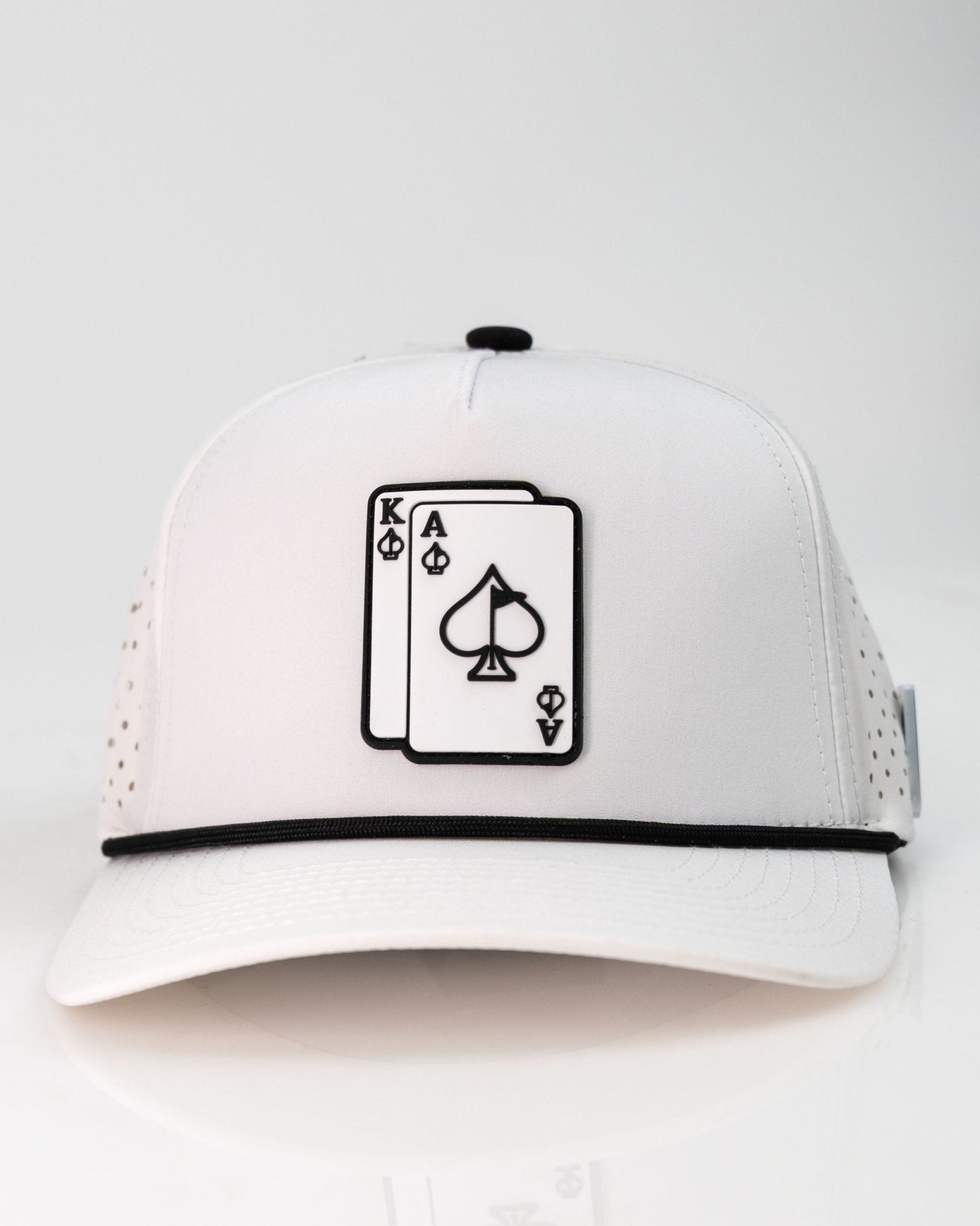 Ace/King White - Perforated Rope Hat - Club Rehab