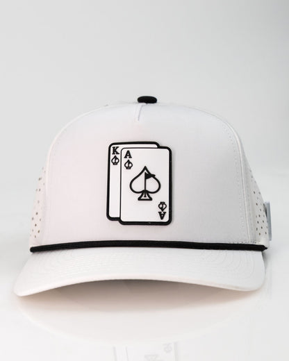 Ace/King White - Perforated Rope Hat - Club Rehab