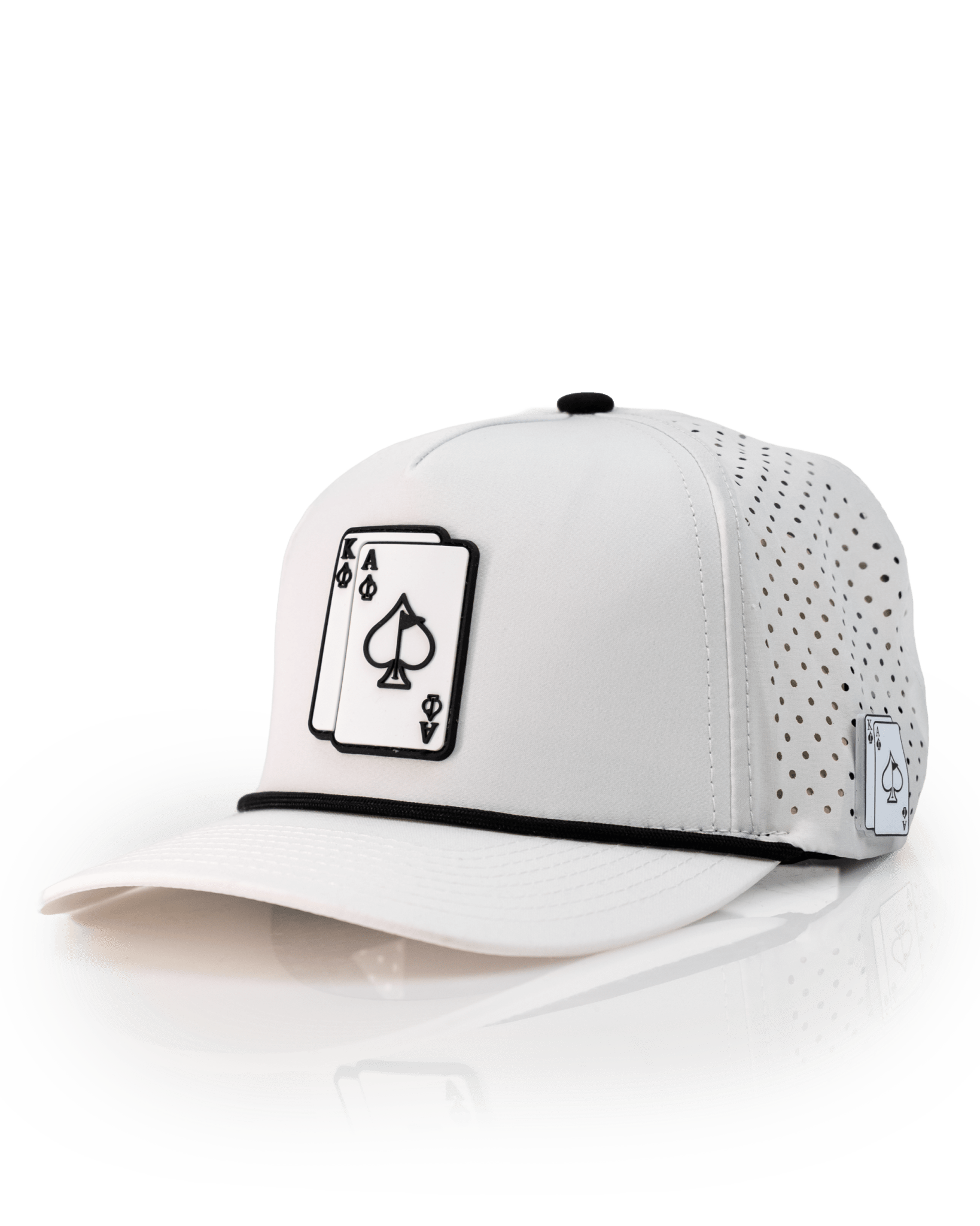 Ace/King White - Perforated Rope Hat - Club Rehab