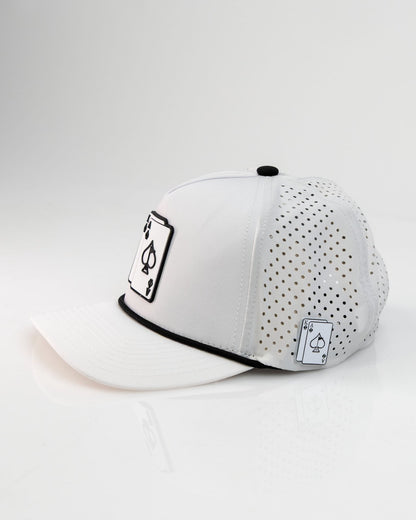 Ace/King White - Perforated Rope Hat - Club Rehab