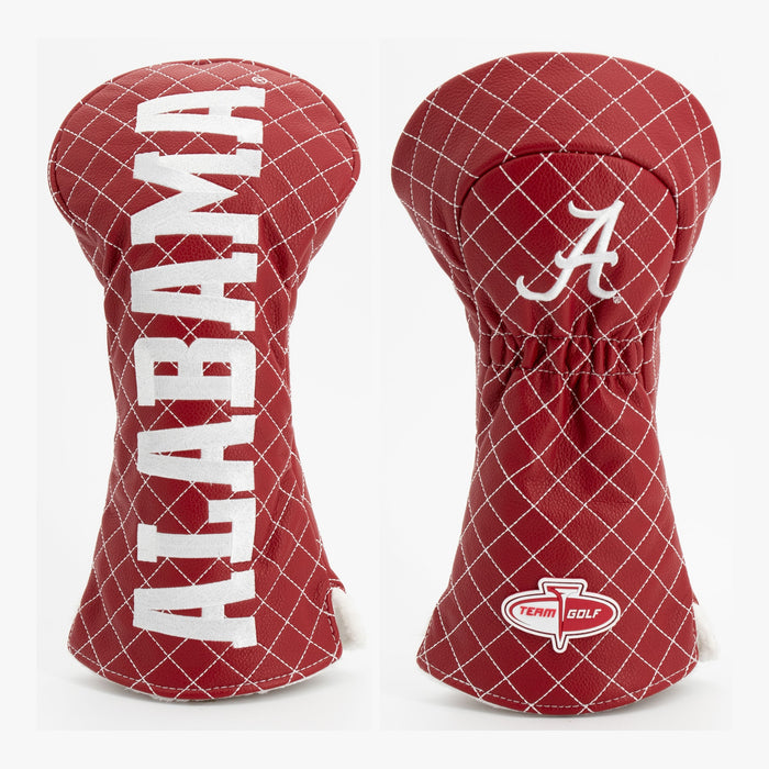 Alabama Crimson Tide Solid Quilted Driver Headcover, front and back views