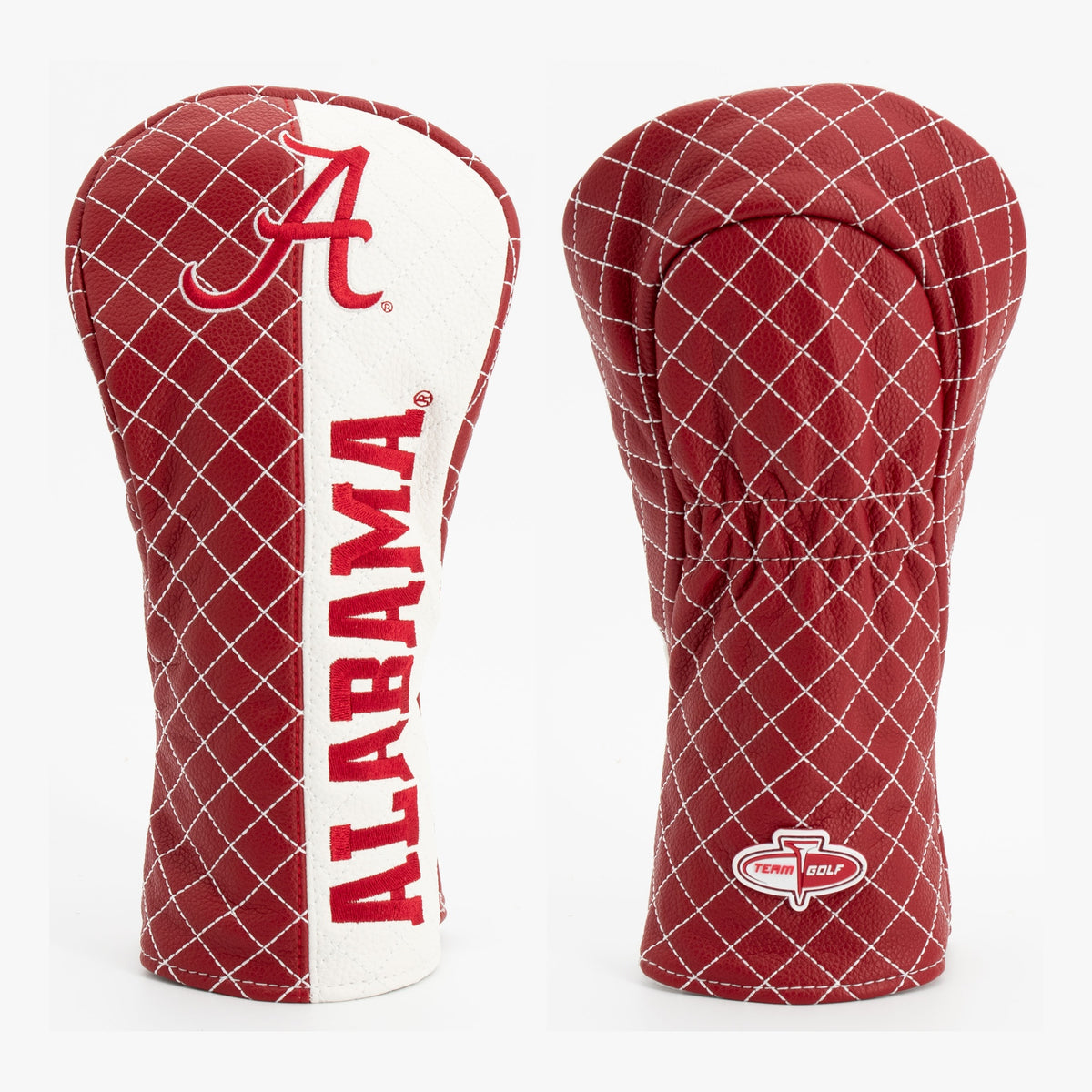 Alabama Crimson Tide Split Quilted Fairway Headcover, front and back views