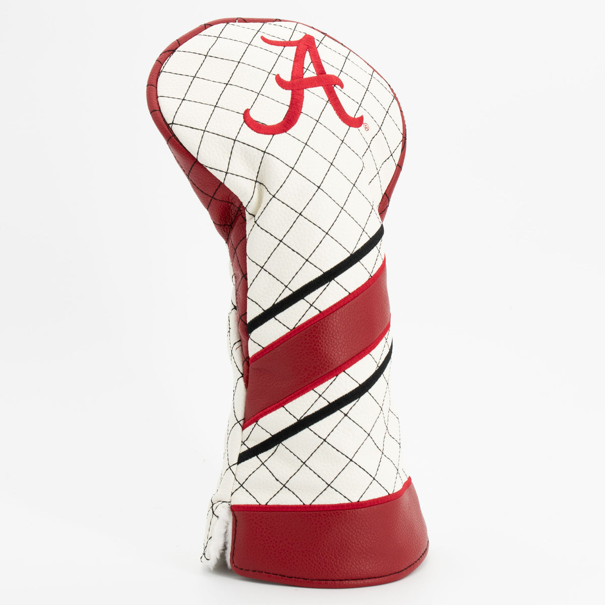 Alabama Crimson Tide Striped Quilted Driver Headcover, angled front view