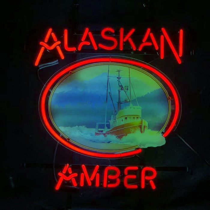 Alaskan Amber Beer Neon Signs - Club Rehab
