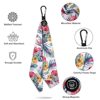 Aloha Waffle Golf Towel (15" x 24") | Magnetic + Clip-On