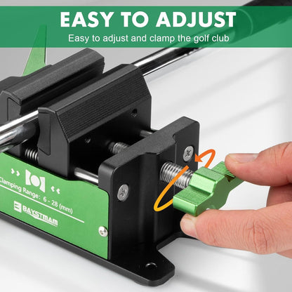Aluminum Golf Club Vise – Adjustable Grip Installation & Removal Tool - Table Clamp (C - Clamp) - Club Rehab