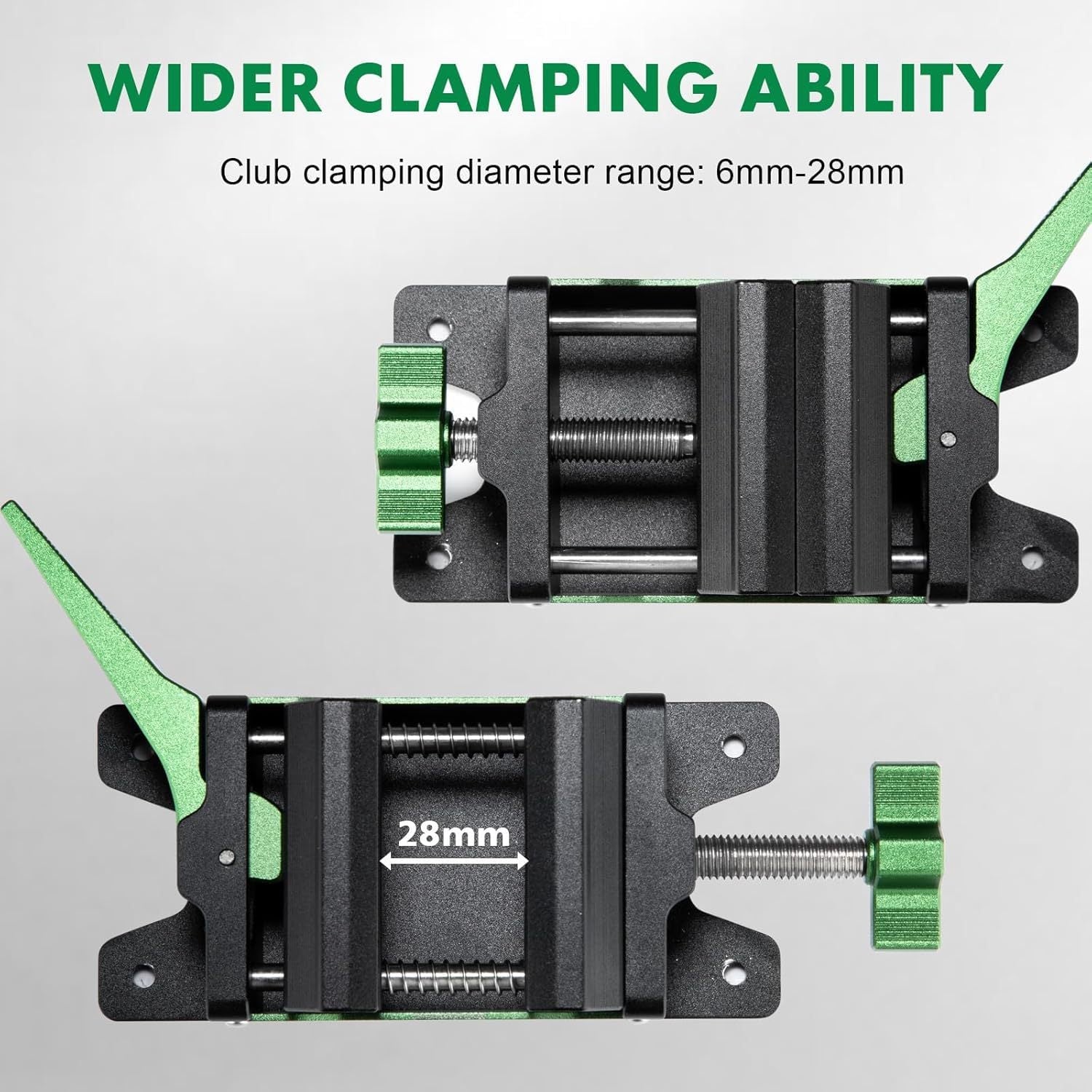 Aluminum Golf Club Vise – Adjustable Grip Installation & Removal Tool - Table Clamp (C - Clamp) - Club Rehab