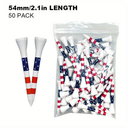 American Flag Style Bamboo Golf Tees - 50 pcs - Club Rehab - Wood Tee2.13 inches (54mm)45376798326976