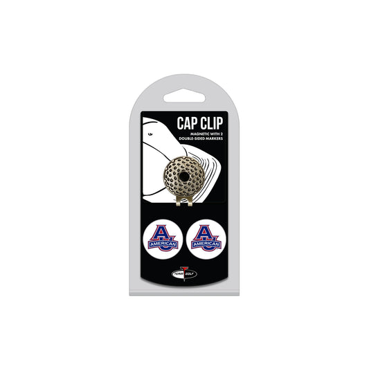 AMERICAN hat clip with two golf ball markers