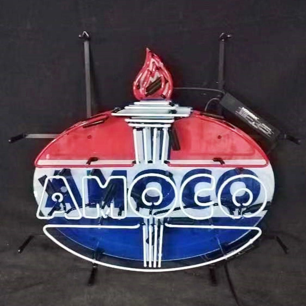 Amoco Gasoline Neon Sign Light - Club Rehab