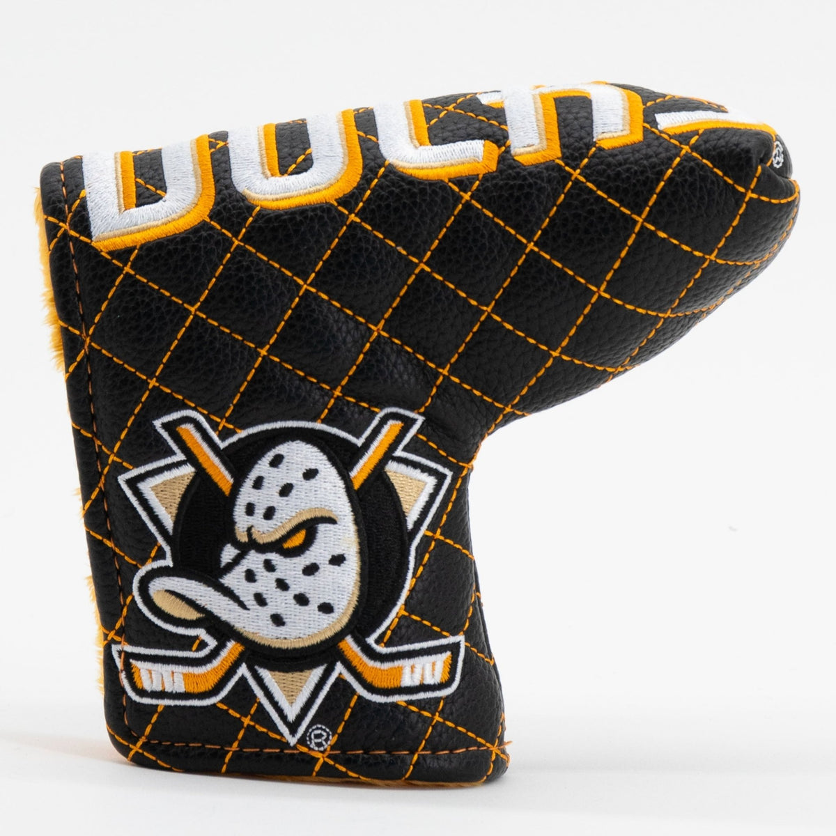 Anaheim Ducks solid blade putter quilted golf headcover