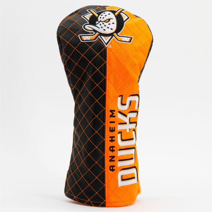 Anaheim Ducks split driver quilted golf headcover