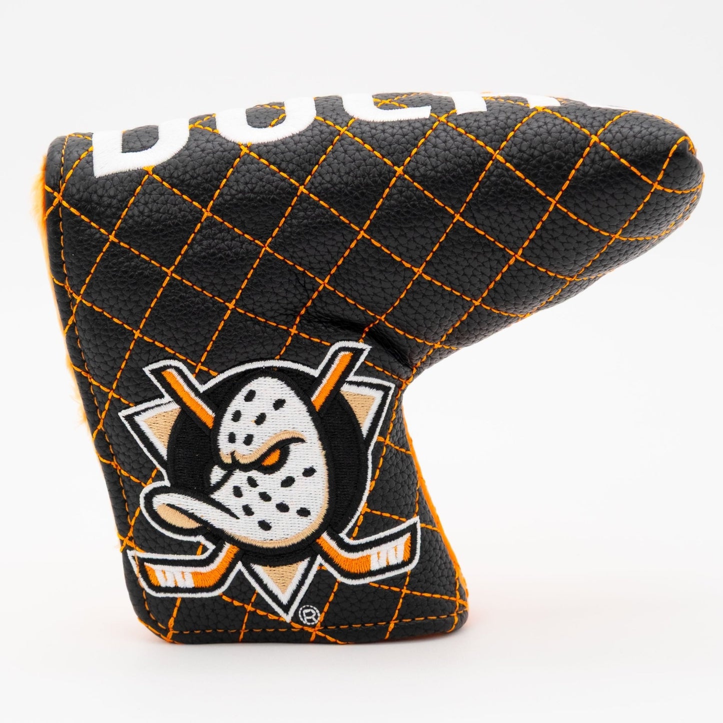 Anaheim Ducks split blade putter quilted golf headcover
