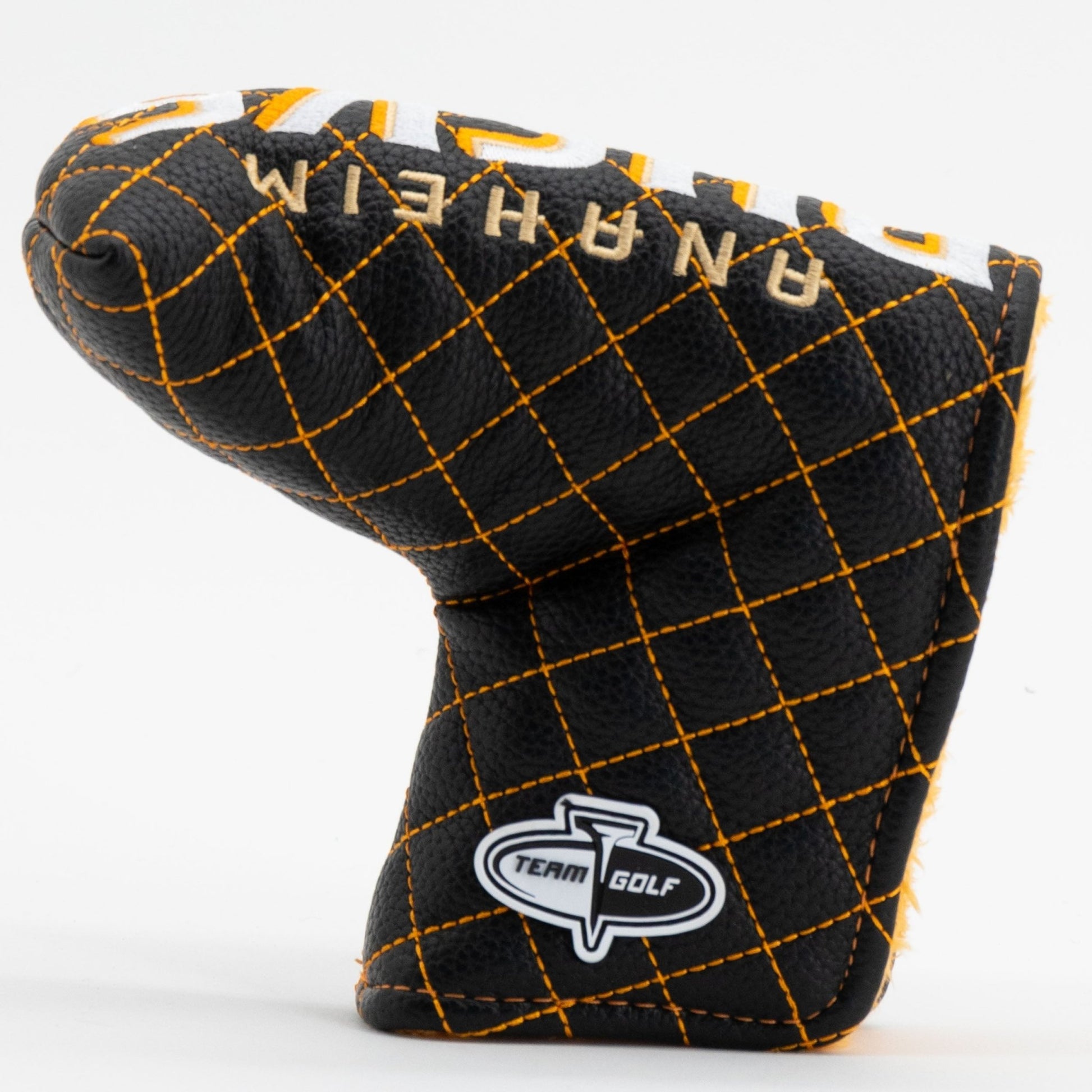 Anaheim Ducks solid blade putter quilted golf headcover alternate view