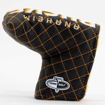 Anaheim Ducks solid blade putter quilted golf headcover alternate view