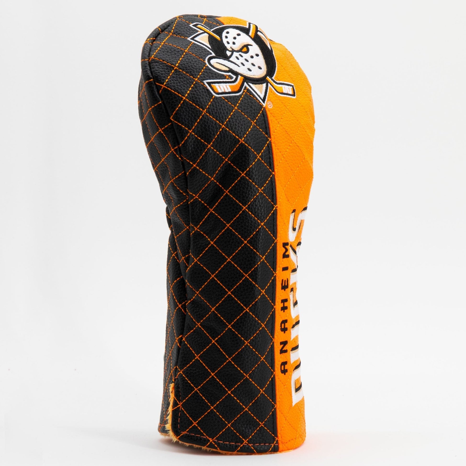 Anaheim Ducks split driver quilted golf headcover alternate view