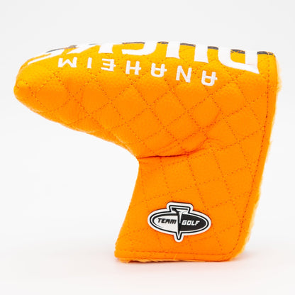 Anaheim Ducks split blade putter quilted golf headcover alternate view