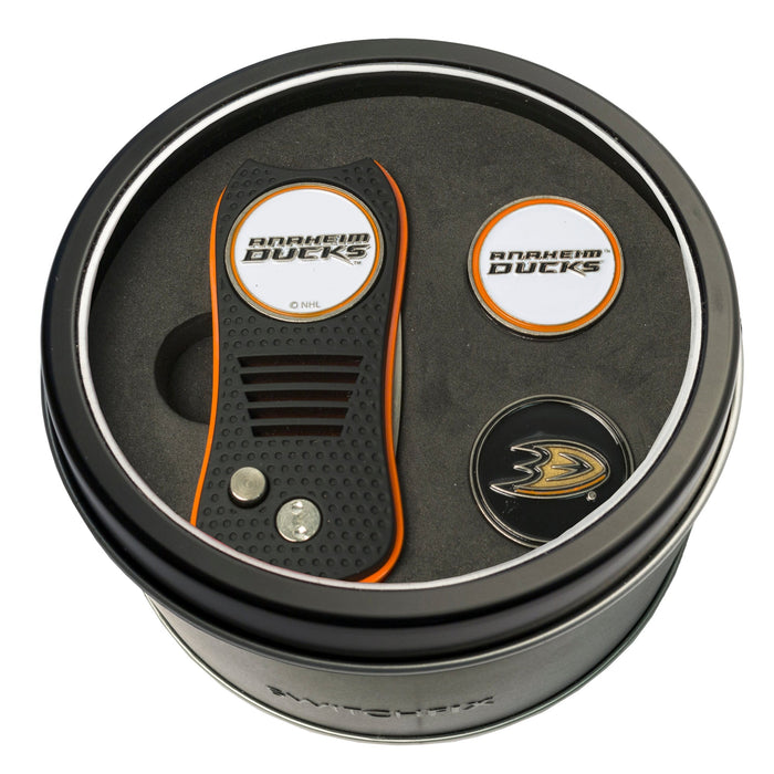 Anaheim Ducks Switchblade divot tool and ball marker tin gift set