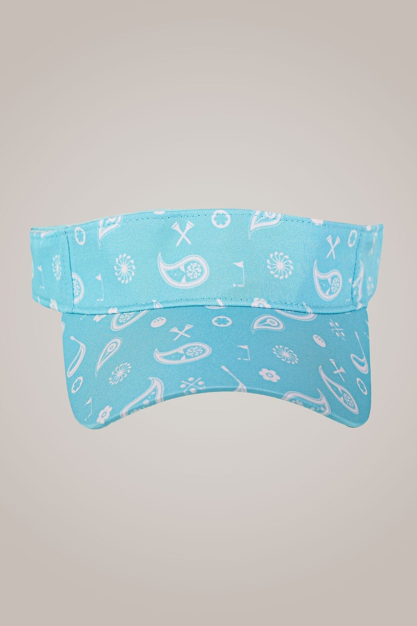Aqua Paisley Sport Visor - Club Rehab
