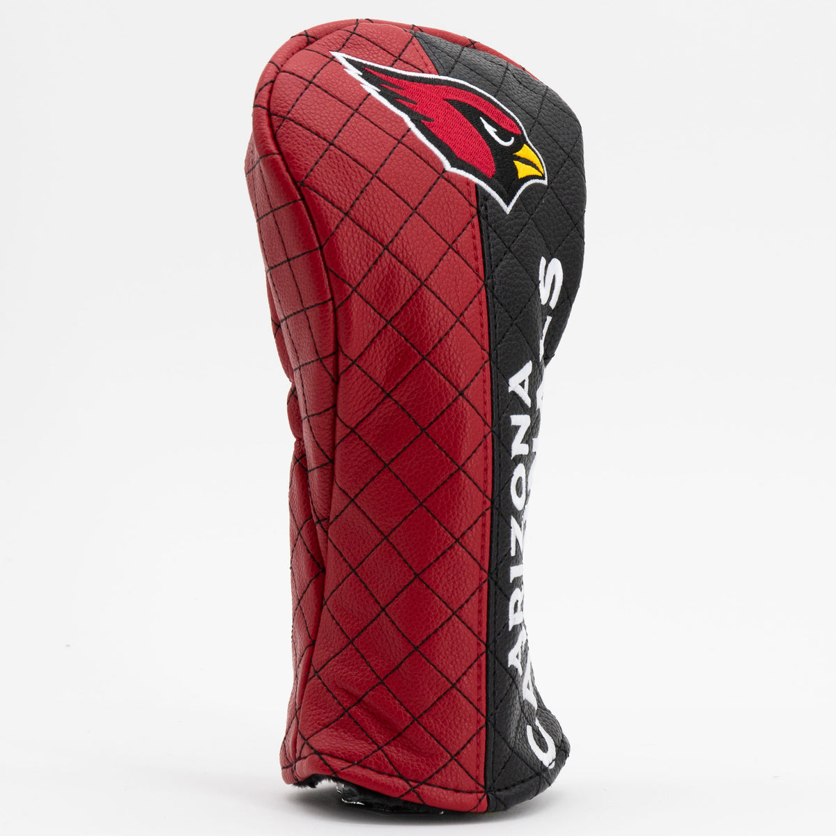 Arizona Cardinals Split Quilted Fairway Headcover, angled view