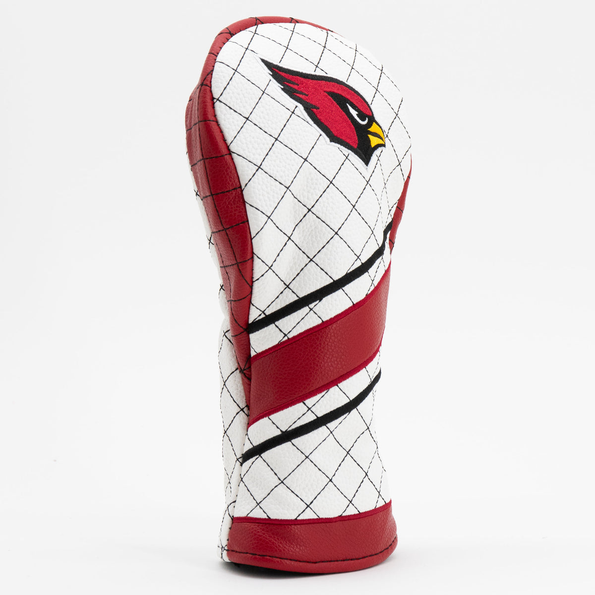 Arizona Cardinals Striped Quilted Fairway Headcover, angled view