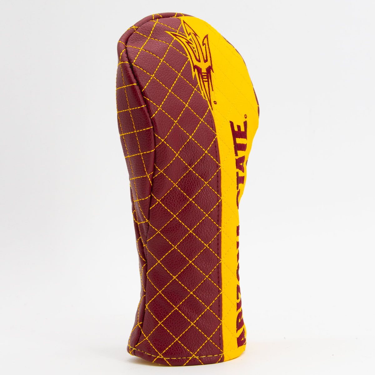 Arizona State Sun Devils Split Quilted Fairway Headcover, angled view