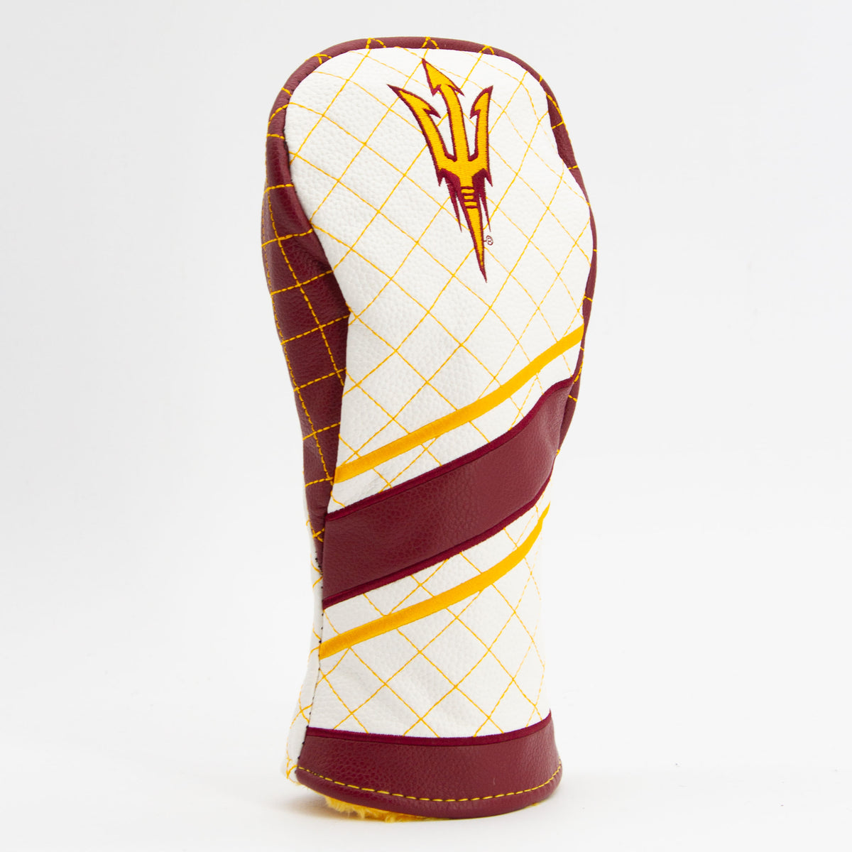 Arizona State Sun Devils Striped Quilted Fairway Headcover, angled view