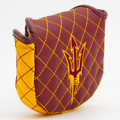 Arizona State Sun Devils Solid Quilted Mallet Putter Cover, angled view