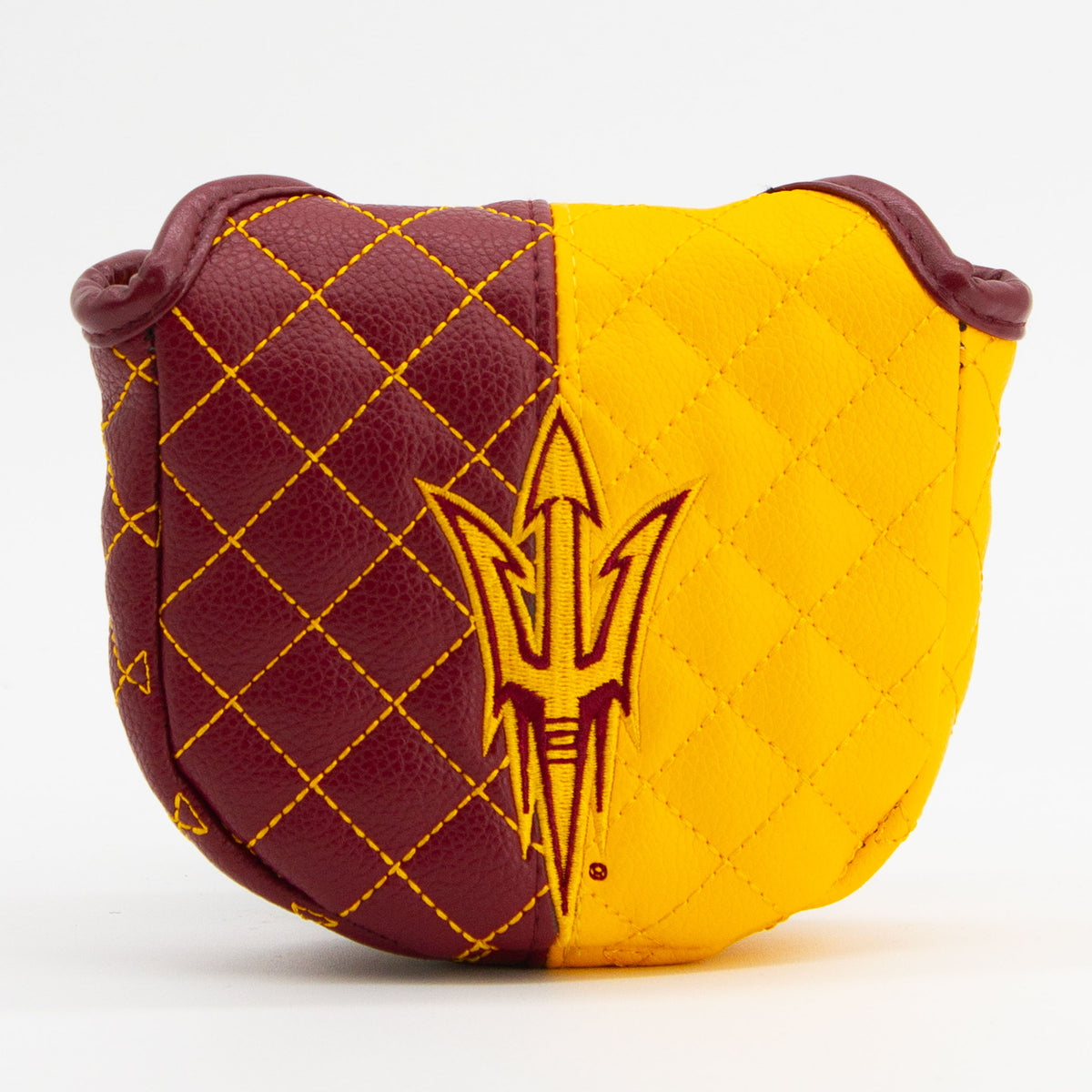 Arizona State Sun Devils Split Quilted Mallet Putter Cover, front view